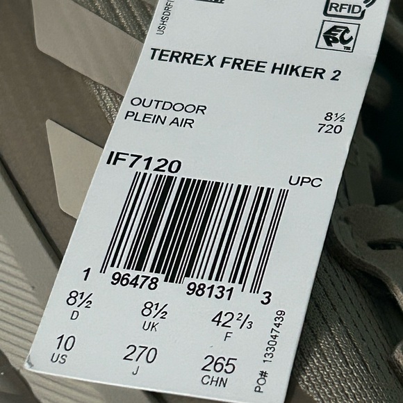 adidas Ladies Terrex Free Hiker 2 Hiking Hiking Sneakers Shoes - Beige - Picture 5 of 5